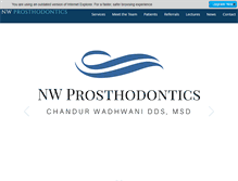 Tablet Screenshot of nwprosthodontics.com